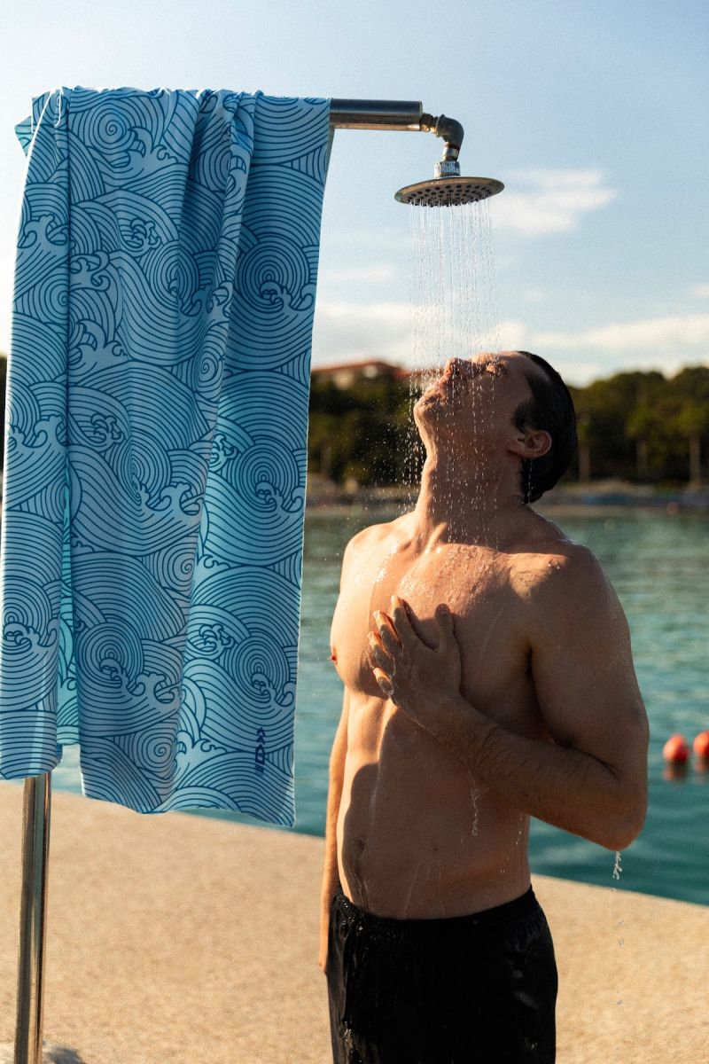 One Zipper Wave Beach Towel