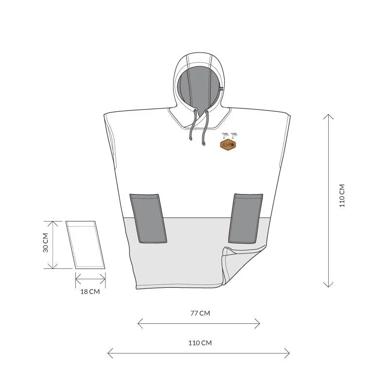 Unisex Poncho Lettrage
