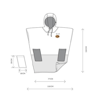 Unisex Poncho Lettrage