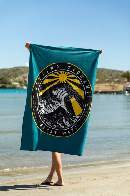 OneZipper Tsunami Beach Towel