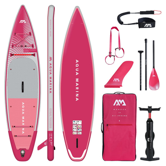 Aqua Marina Coral Touring 11'6" Raspberry Inflatable Paddleboard