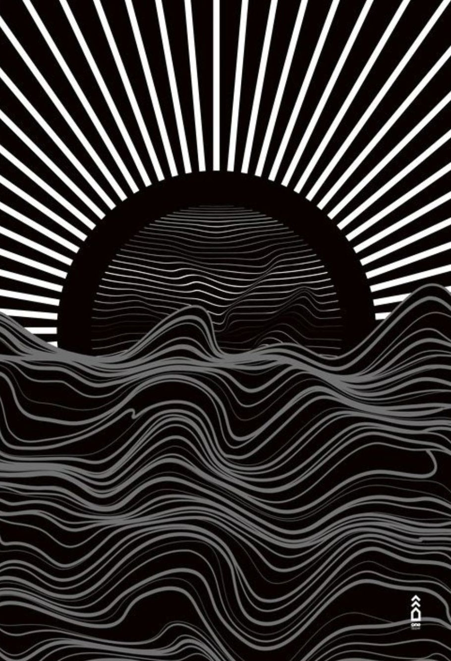 OneZipper Black Wave Beach Towel