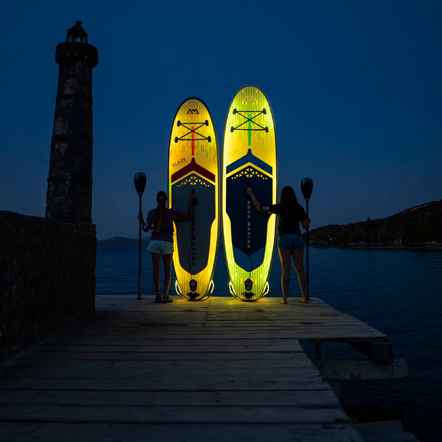 Ray 11'0" Inflatable Paddleboard with Advanced Illumination System