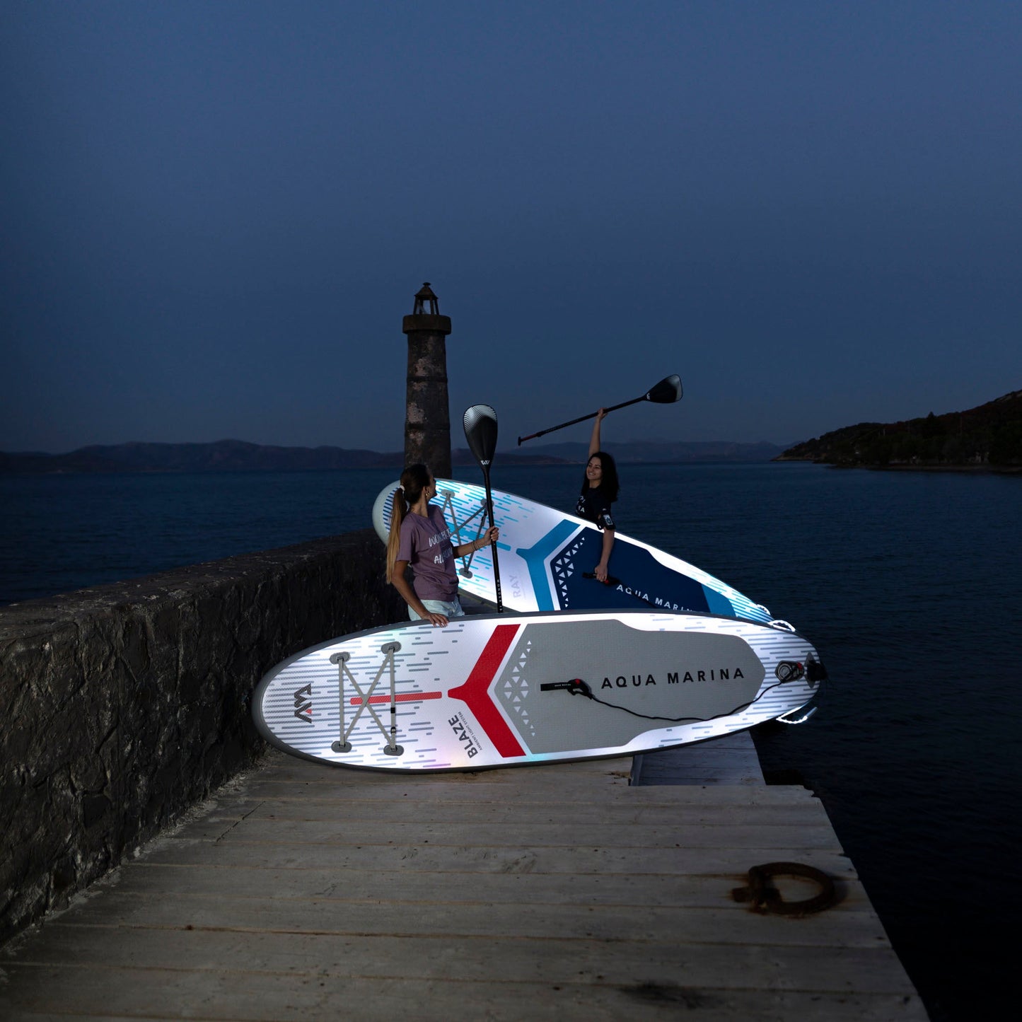 Ray 11'0" Inflatable Paddleboard with Advanced Illumination System