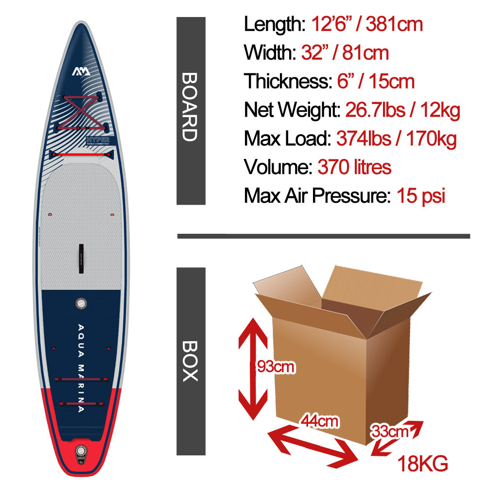 Aqua Marina Hyper 12'6'' Inflatable SUP Board